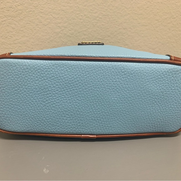 Dooney & Bourke Blue Pebbled Leather with Brown Trim - Picture 5 of 16